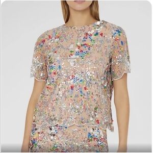 Milly Katelyn Sequin Blouse NWT! Petite/Small.